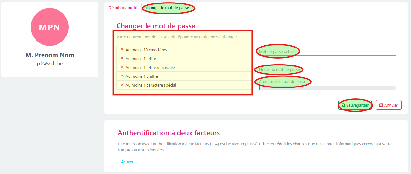 Auth Change Password